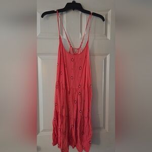 Mudd Coral Dress with Floral Design